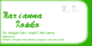 marianna kopko business card