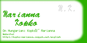 marianna kopko business card